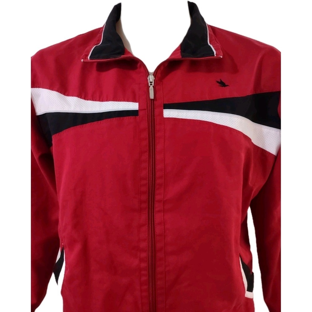 Bold Spirit Windbreaker Track Jacket Womens  Large Full Zip Pockets‎ Embroidered